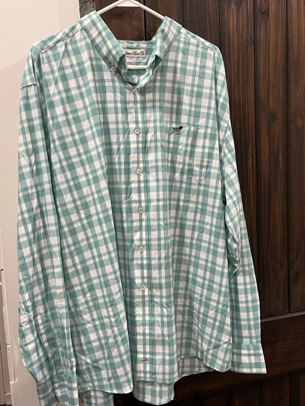 Southern Point Co men’s Green Plaid Button-Down Shirt
